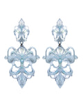 Deconstructed Iris Earrings – Milky White 3D-Printed Jewelry | MIIIIIJA