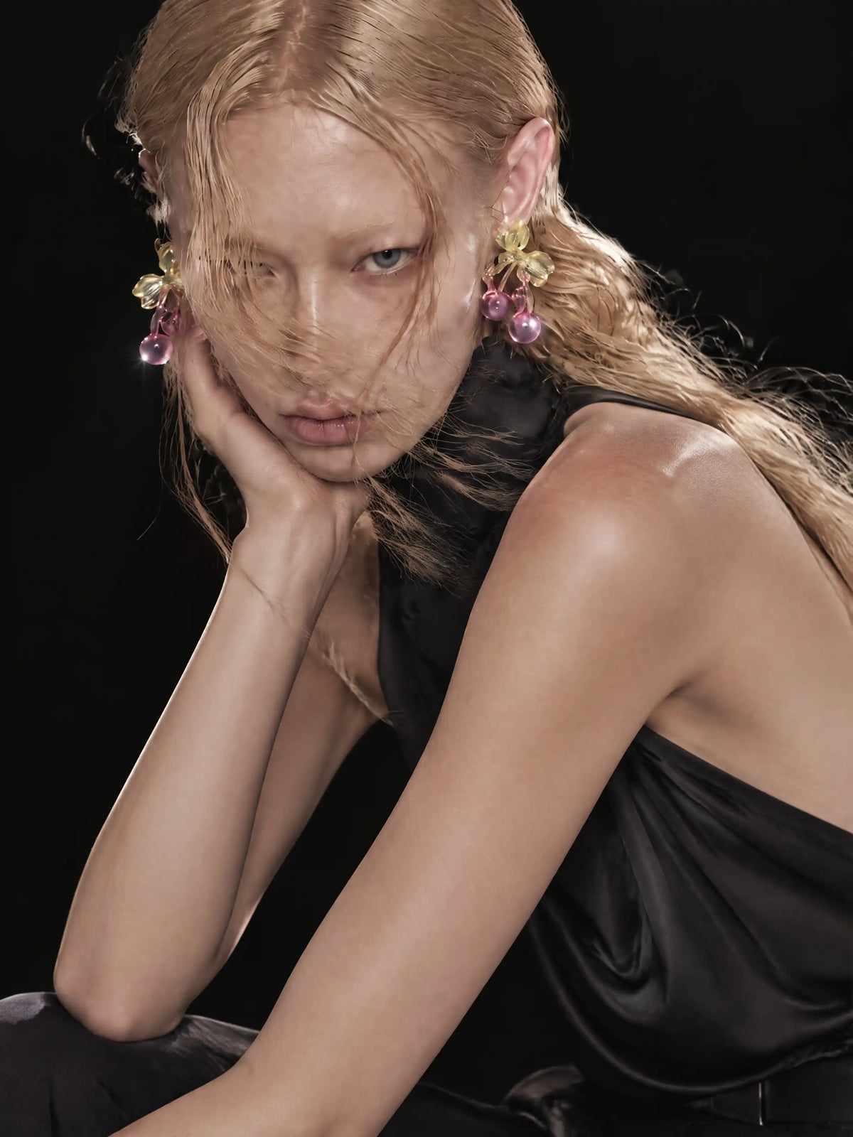 Cherry Bow Earrings – Transparent 3D-Printed Jewelry | MIIIIIJA