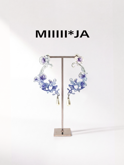 Morning Glory Vine Earrings | 3D-Printed Jewelry – MIIIIIJA