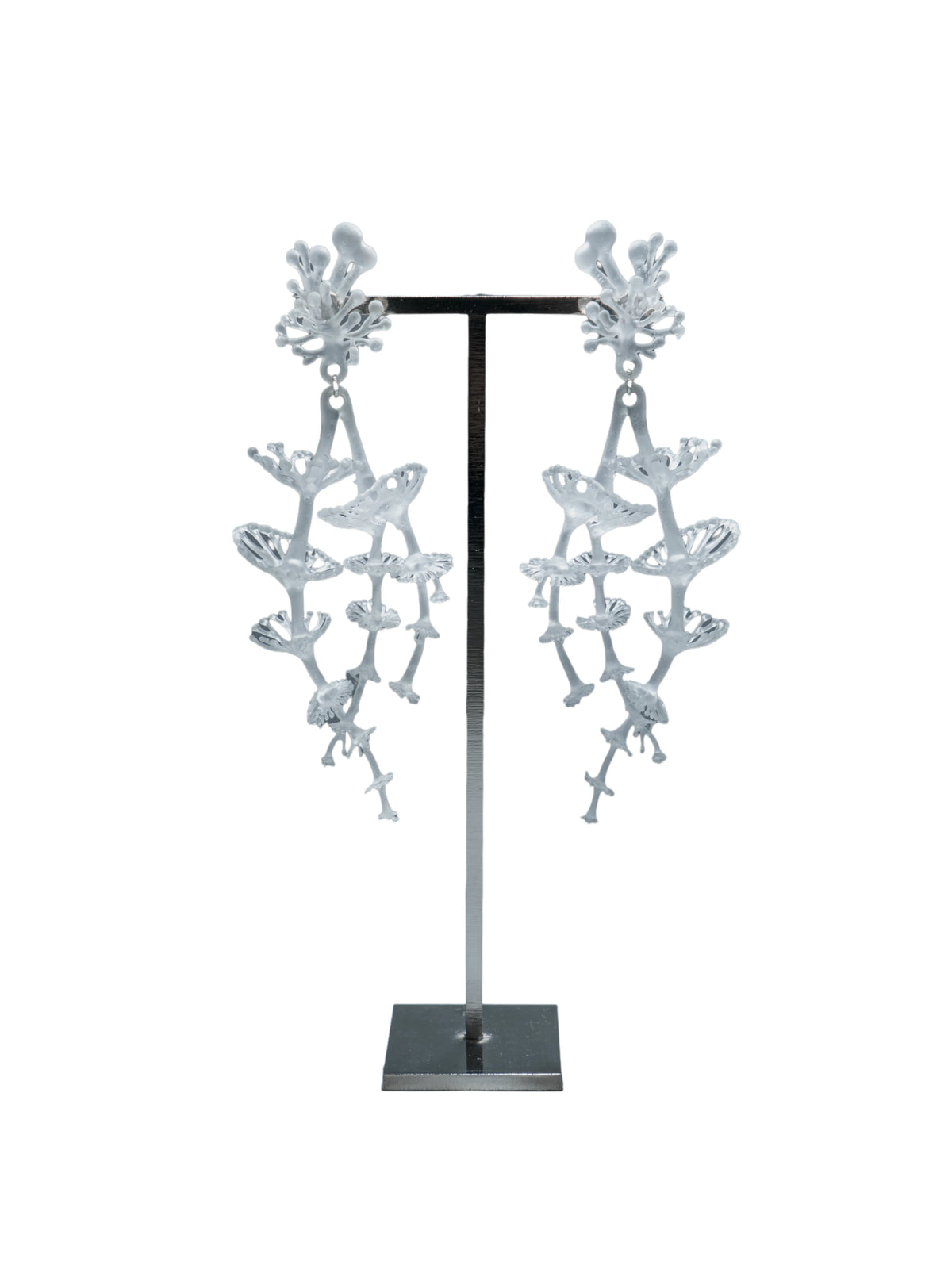 Abyssal Bloom Earrings – Translucent 3D-Printed Jewelry | MIIIIIJA