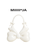 Inverted Bow Bag – Milky Ivory 3D-Printed Sculptural Bag | MIIIIIJA