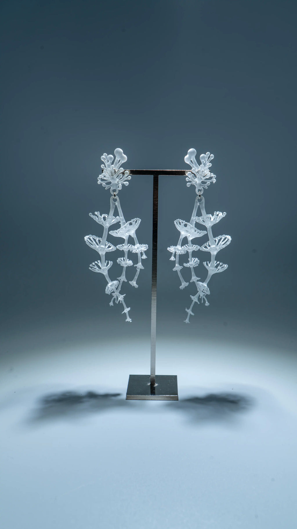 Abyssal Bloom Earrings – Translucent 3D-Printed Jewelry | MIIIIIJA