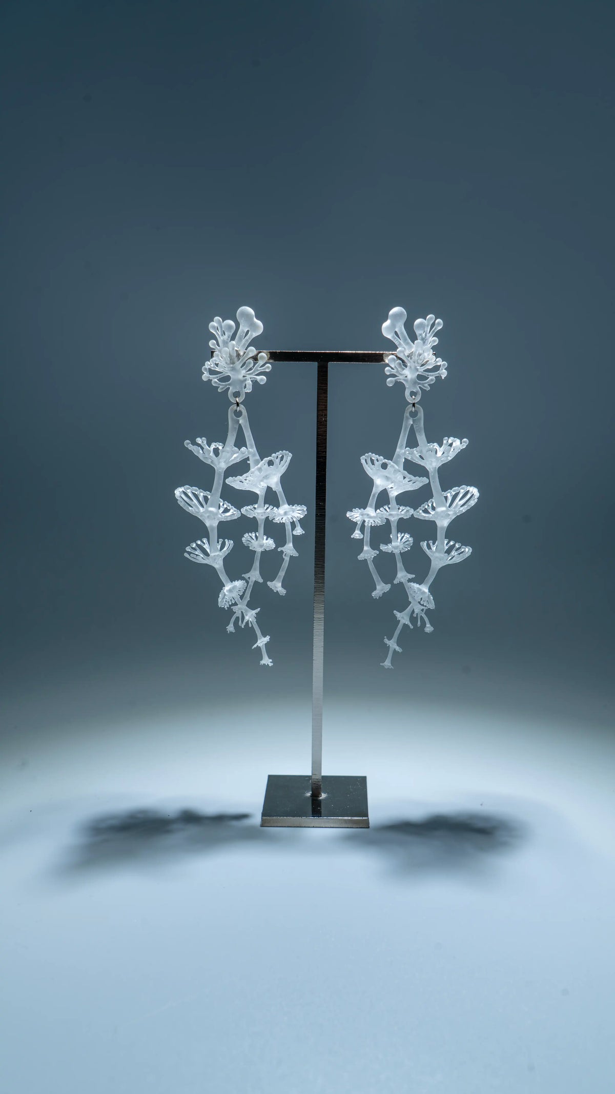 Abyssal Bloom Earrings – Translucent 3D-Printed Jewelry | MIIIIIJA