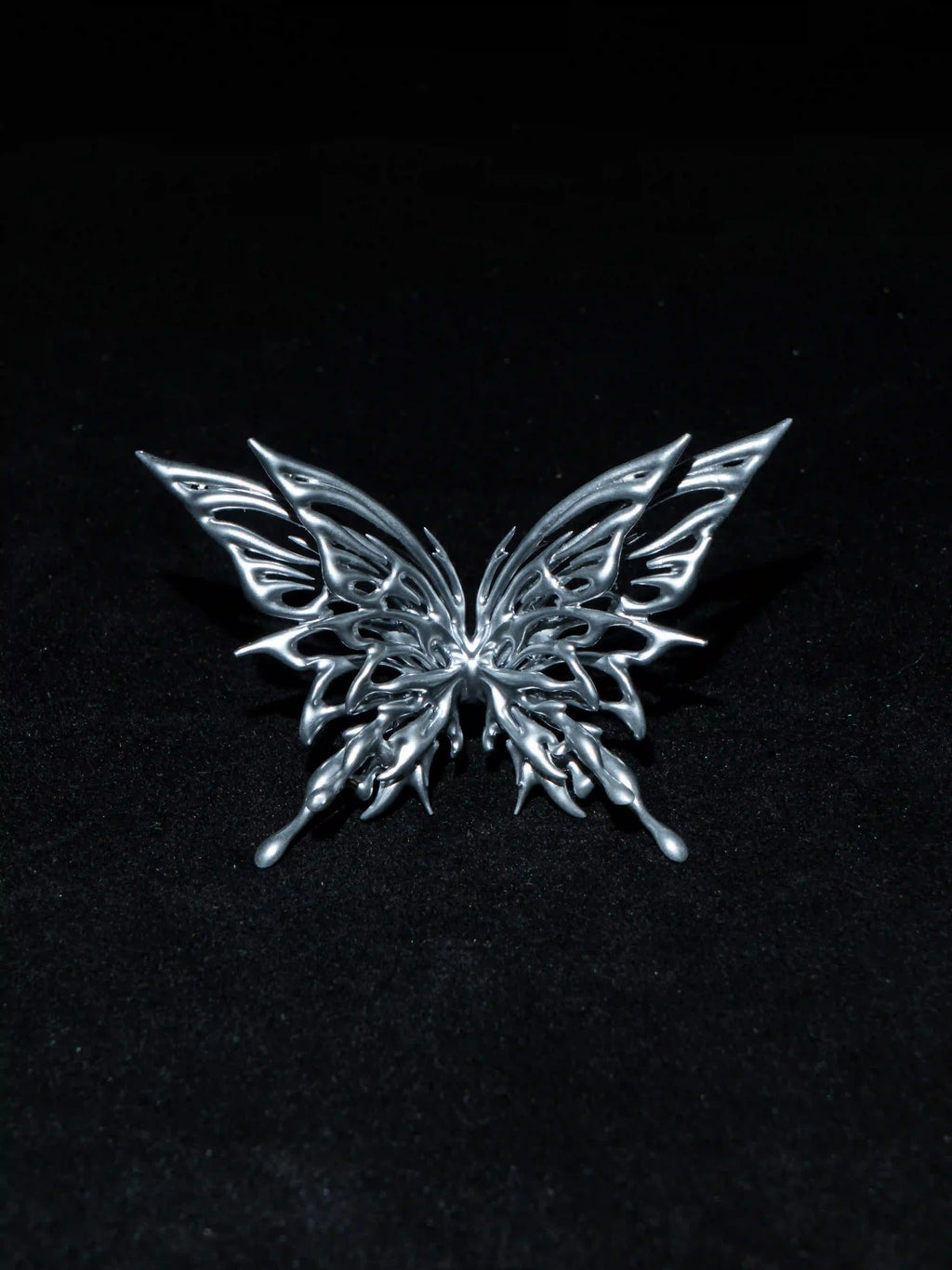Layered Wings Ring – Silver Openwork Butterfly 3D-Printed Jewelry | MIIIIIJA