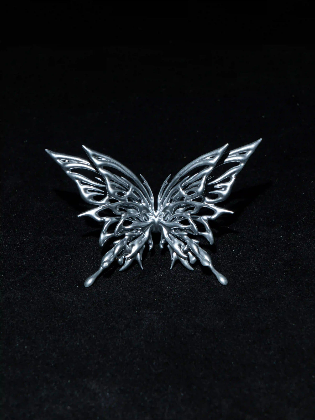 Layered Wings Ring – Silver Openwork Butterfly 3D-Printed Jewelry | MIIIIIJA