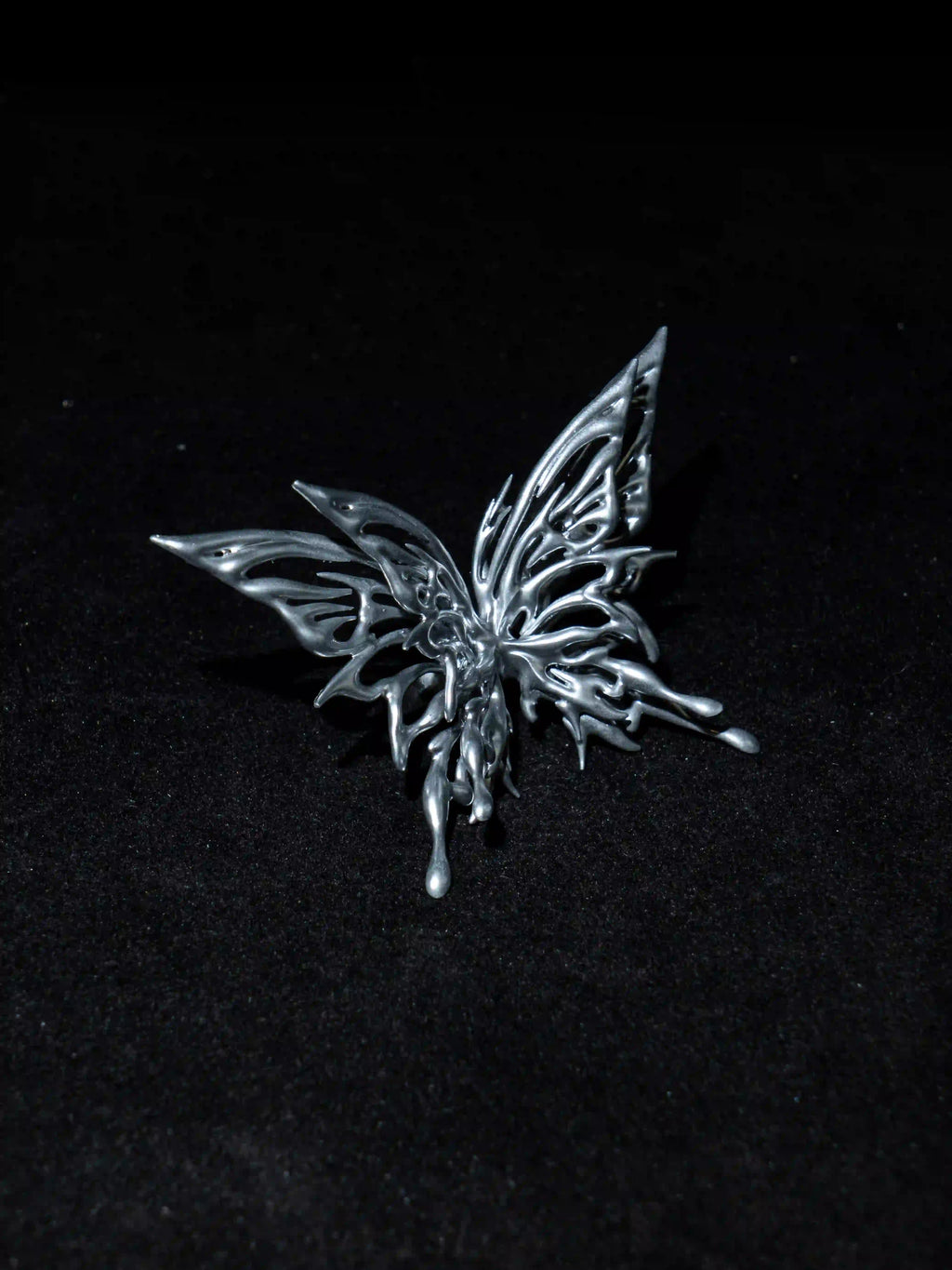 Layered Wings Ring – Silver Openwork Butterfly 3D-Printed Jewelry | MIIIIIJA