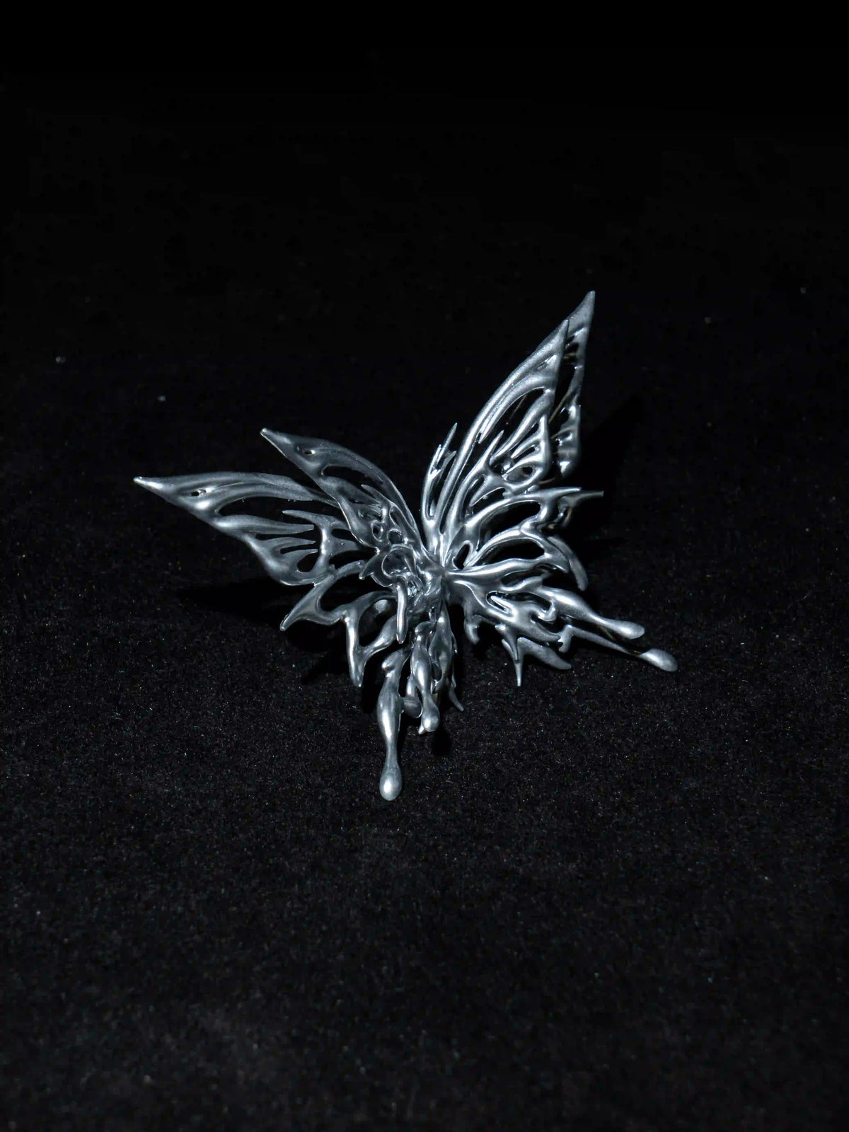 Layered Wings Ring – Silver Openwork Butterfly 3D-Printed Jewelry | MIIIIIJA