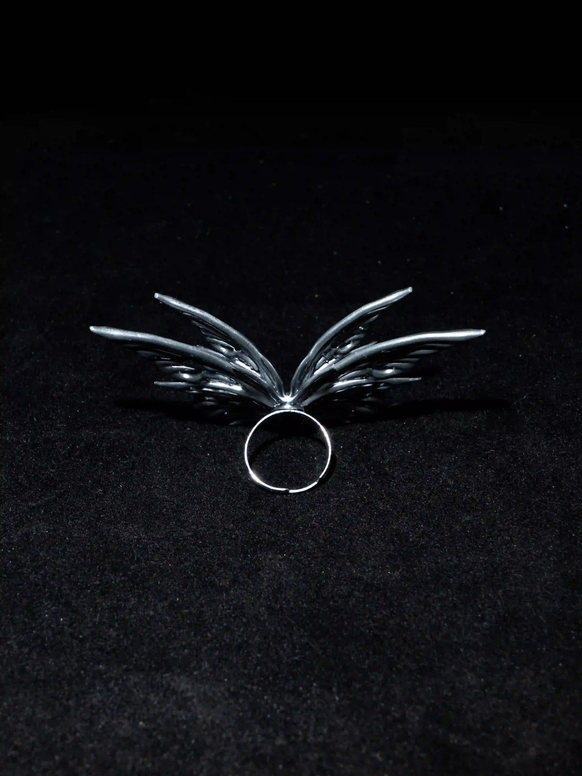 Layered Wings Ring – Silver Openwork Butterfly 3D-Printed Jewelry | MIIIIIJA