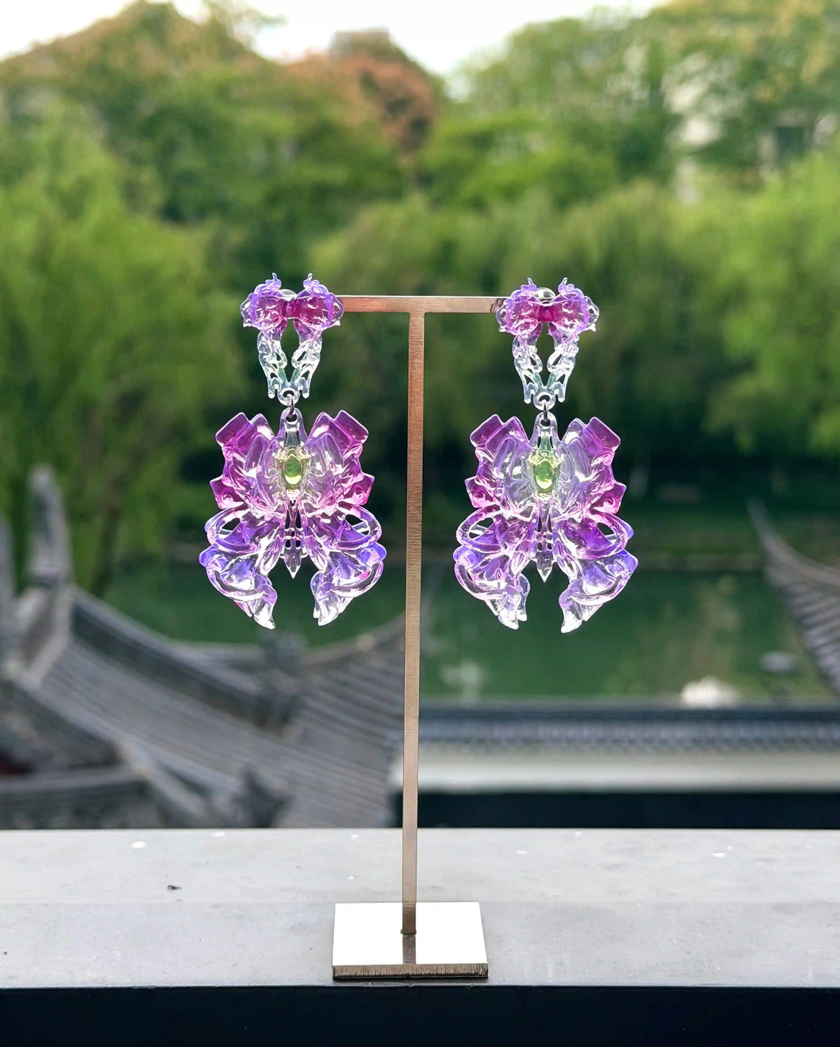 Magical Girl Bow Earrings – Gradient 3D-Printed Jewelry | MIIIIIJA