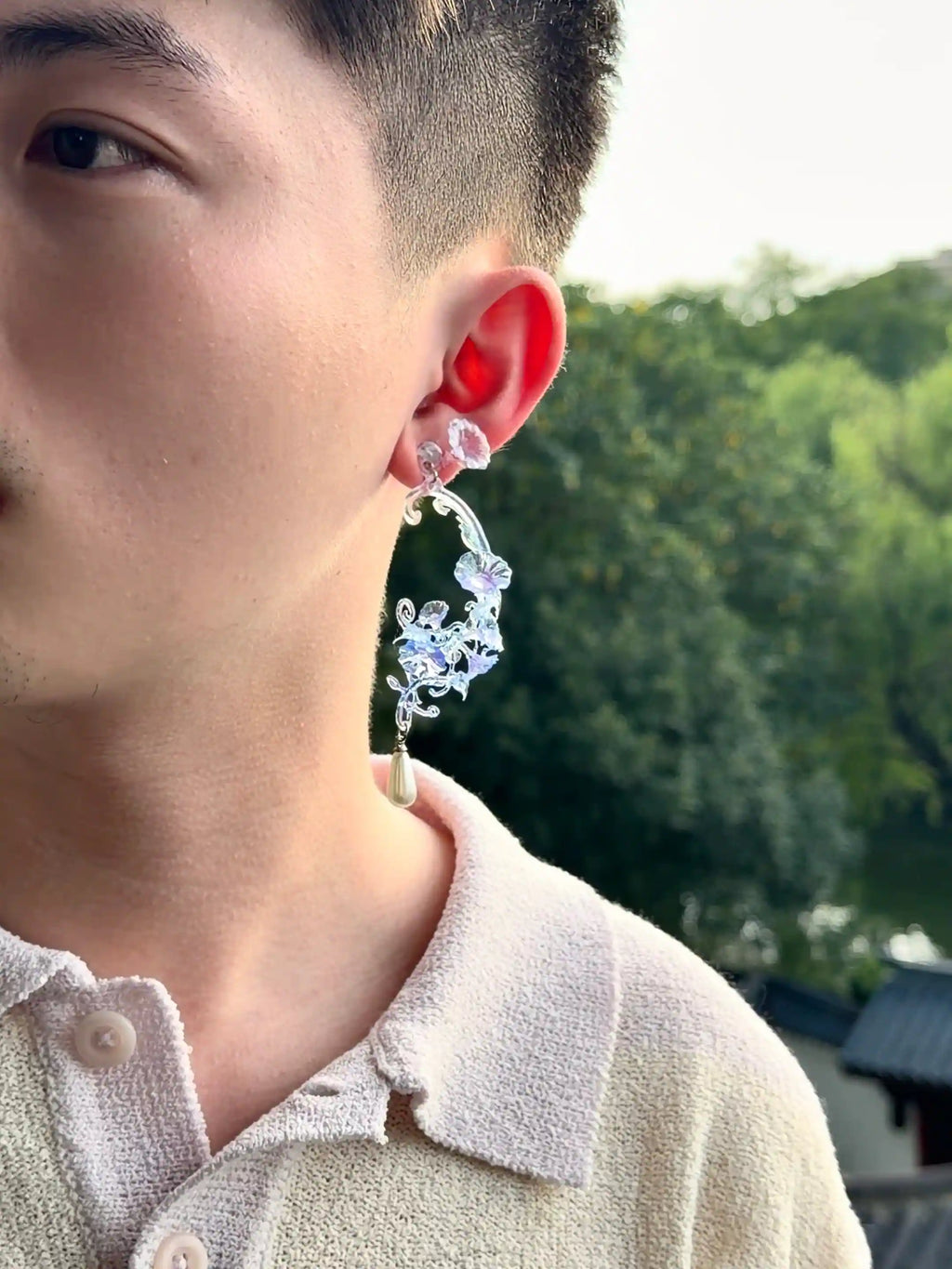 Morning Glory Vine Earrings | 3D-Printed Jewelry – MIIIIIJA