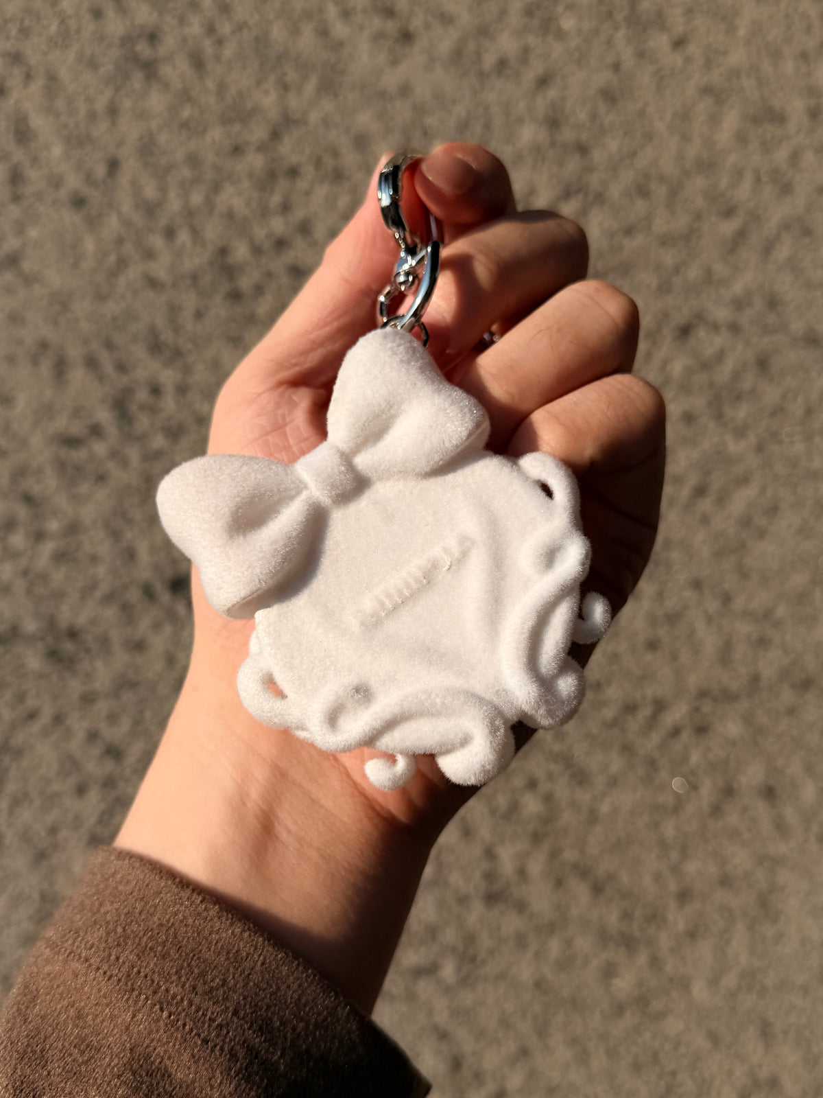 Bow Ribbon Mini Mirror – 3D-Printed Round Mirror | MIIIIIJA