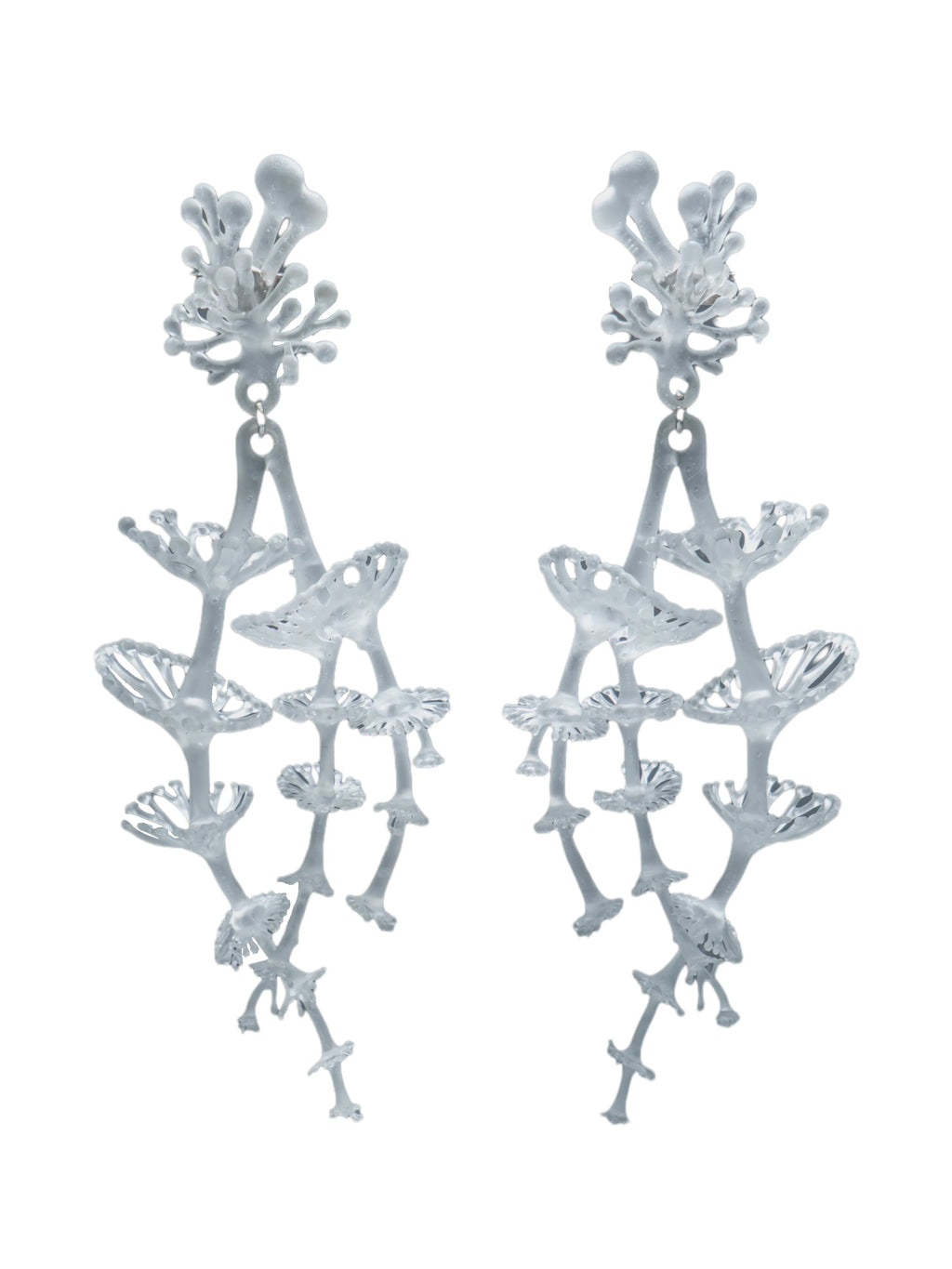 Abyssal Bloom Earrings – Translucent 3D-Printed Jewelry | MIIIIIJA