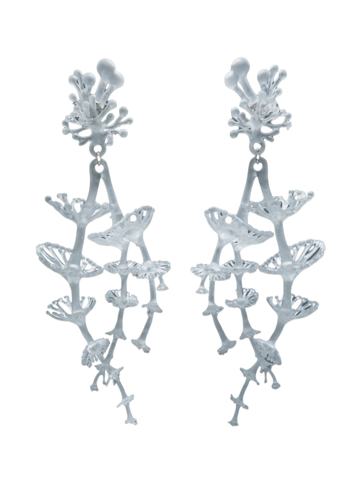 Abyssal Bloom Earrings – Translucent 3D-Printed Jewelry | MIIIIIJA